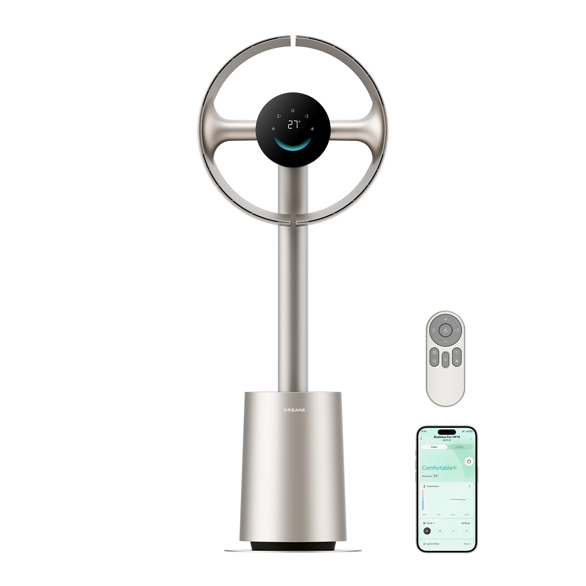 dreame (ドリーミー) 扇風機 羽なし Amazon | dreame (ドリーミー) 扇風機 羽なし MF10 静音 せんぷうき